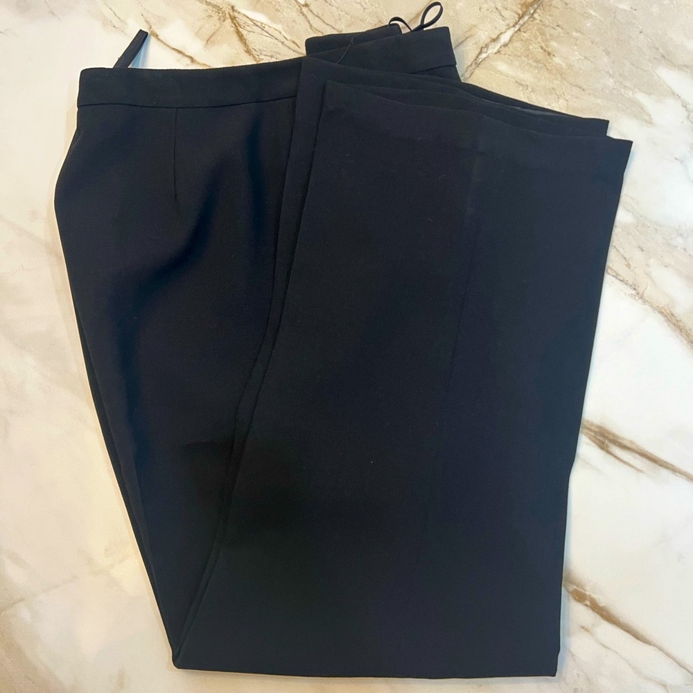 LE SUIT Polyester Boot Cut Business Casual Work Pants - Black Size 12